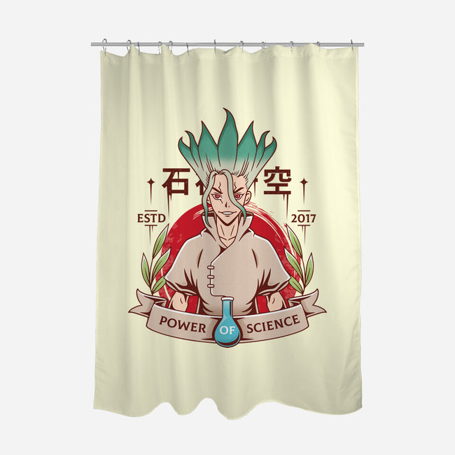 The Power Of Science-none polyester shower curtain-Alundrart