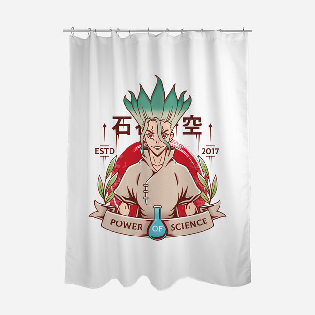 The Power Of Science-none polyester shower curtain-Alundrart
