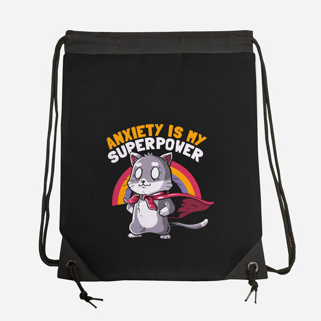 Anxiety Is My Superpower-none drawstring bag-koalastudio