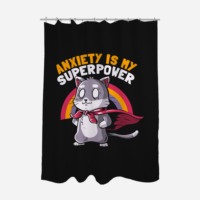 Anxiety Is My Superpower-none polyester shower curtain-koalastudio