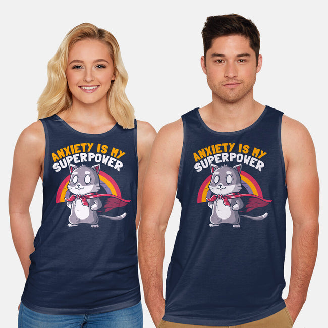 Anxiety Is My Superpower-unisex basic tank-koalastudio