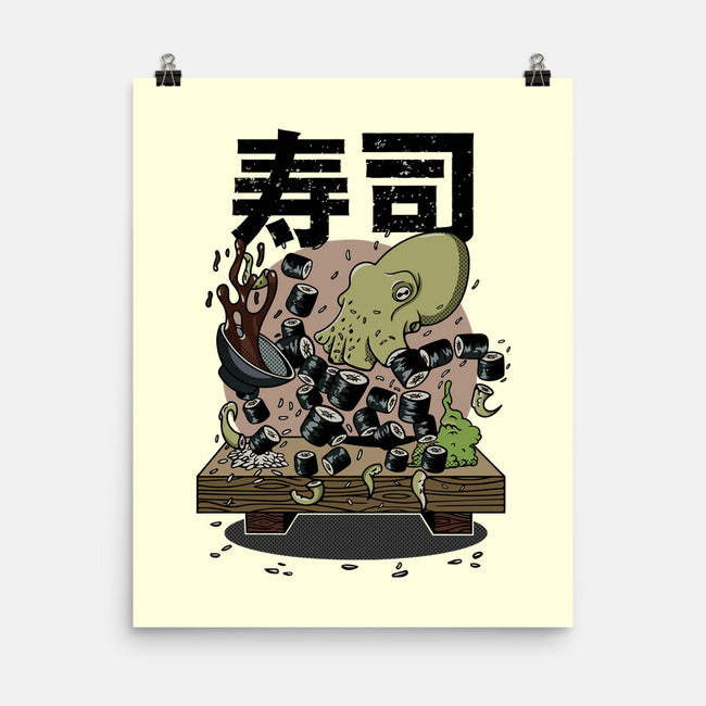 Tako Octopus Sushi-none matte poster-rondes