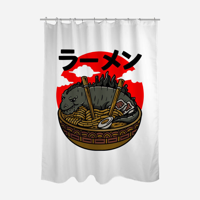 Monster Kaiju Ramen-none polyester shower curtain-rondes