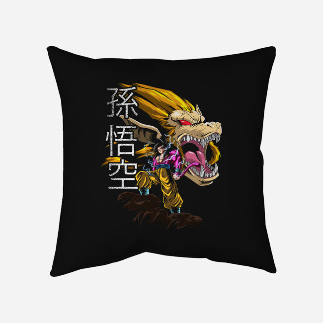 Super Saiyan Transformation-none removable cover w insert throw pillow-Diego Oliver