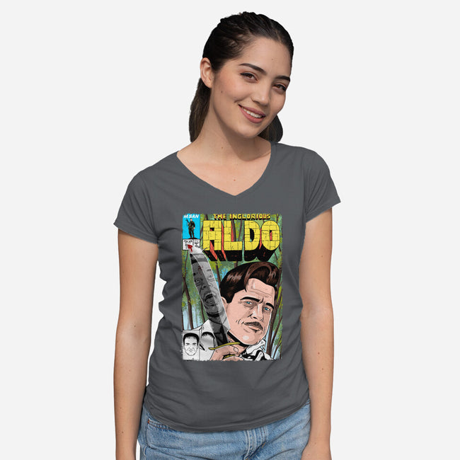 The Inglorious Aldo-womens v-neck tee-MarianoSan