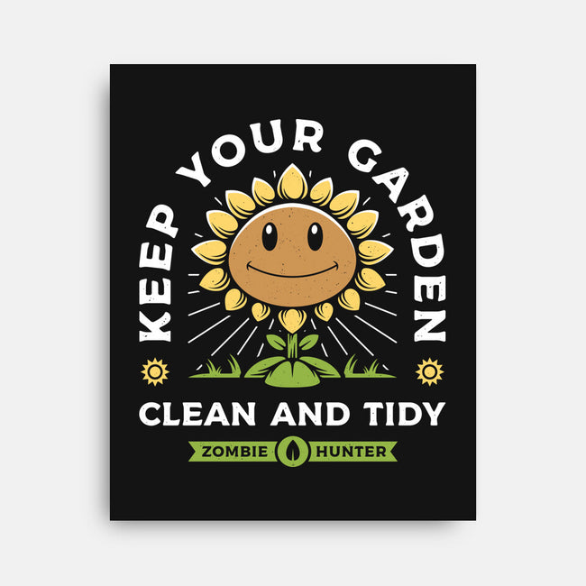 Keep Your Garden Clean-none stretched canvas-Alundrart