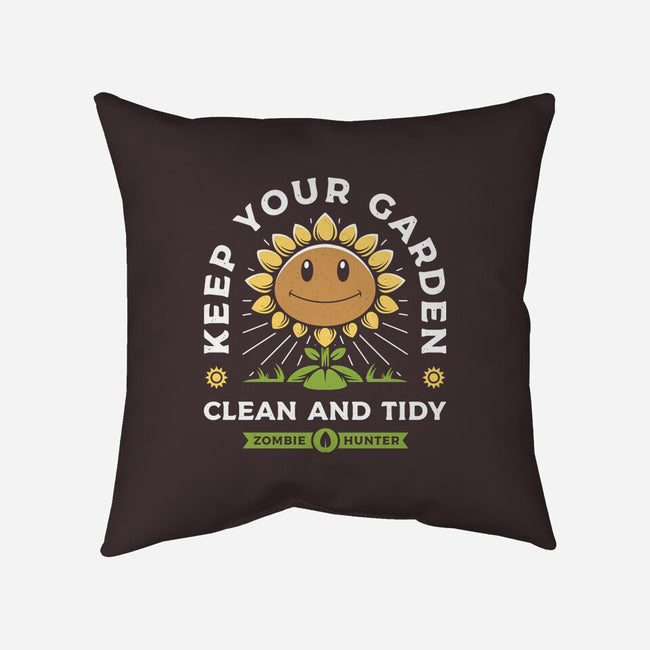 Keep Your Garden Clean-none removable cover w insert throw pillow-Alundrart