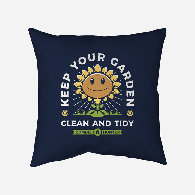 Keep Your Garden Clean-none removable cover w insert throw pillow-Alundrart