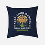 Keep Your Garden Clean-none removable cover w insert throw pillow-Alundrart