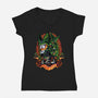 Android Eater-womens v-neck tee-Badbone Collections