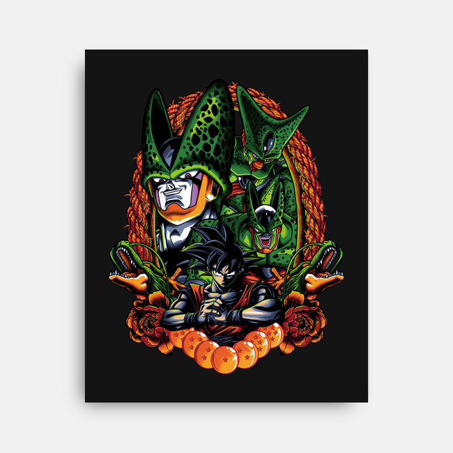 Android Eater-none stretched canvas-Badbone Collections