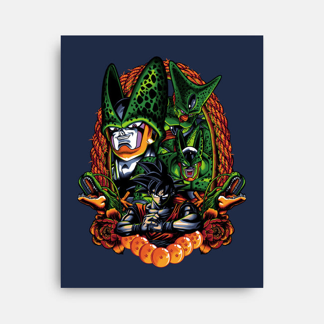 Android Eater-none stretched canvas-Badbone Collections