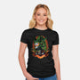 Android Eater-womens fitted tee-Badbone Collections