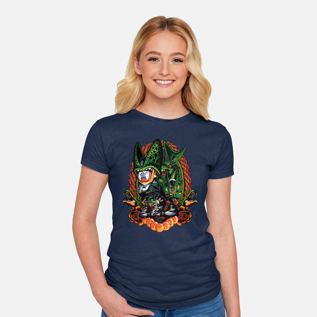 Android Eater-womens fitted tee-Badbone Collections