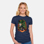 Android Eater-womens fitted tee-Badbone Collections