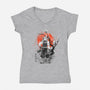 Uzui At Sakura Tree-womens v-neck tee-IKILO