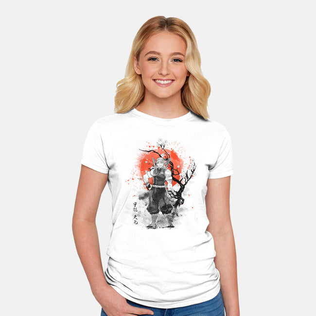 Uzui At Sakura Tree-womens fitted tee-IKILO