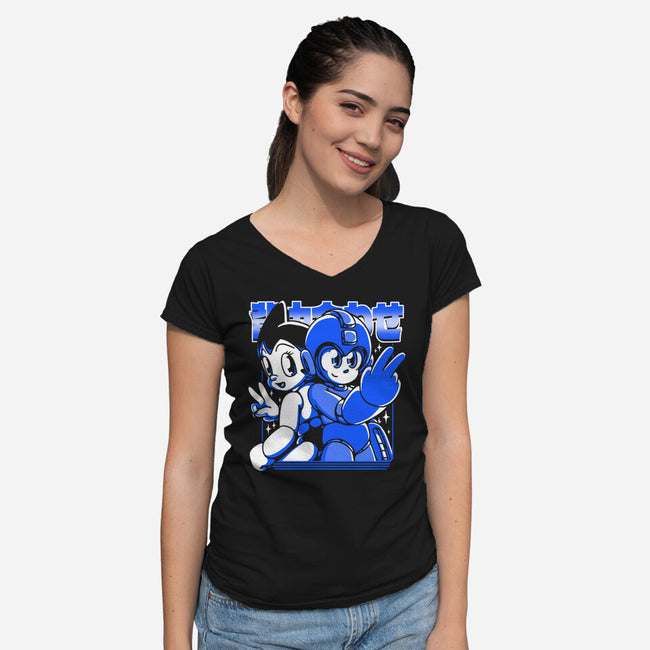 Back To Back-womens v-neck tee-estudiofitas