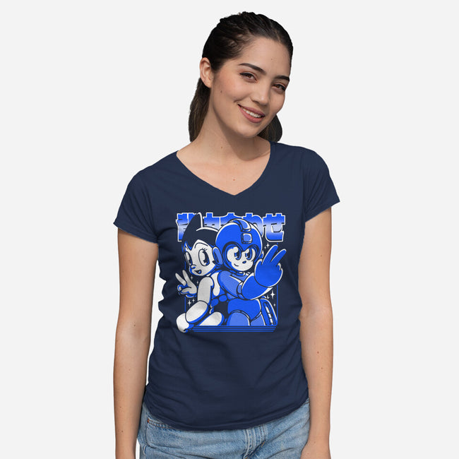 Back To Back-womens v-neck tee-estudiofitas