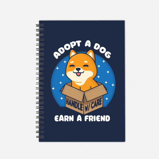 Adopt A Dog-none dot grid notebook-turborat14