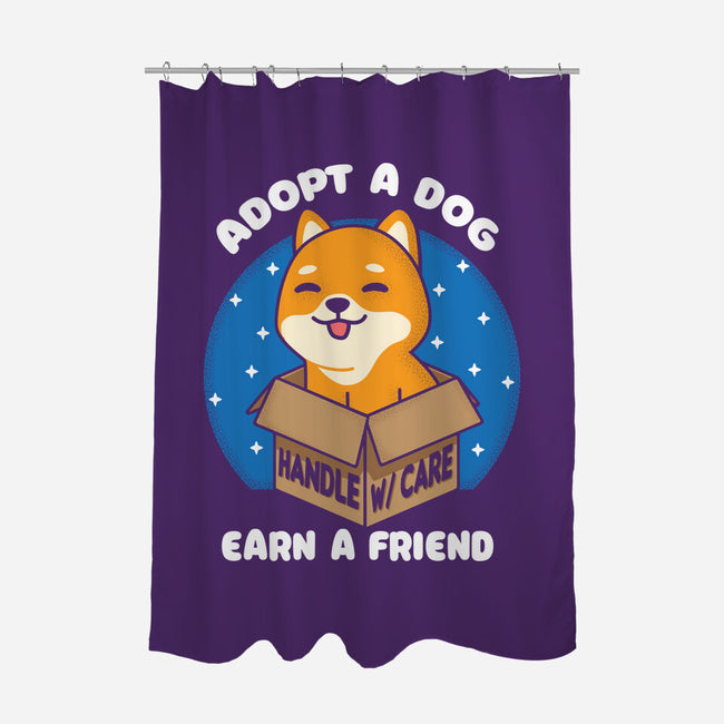 Adopt A Dog-none polyester shower curtain-turborat14