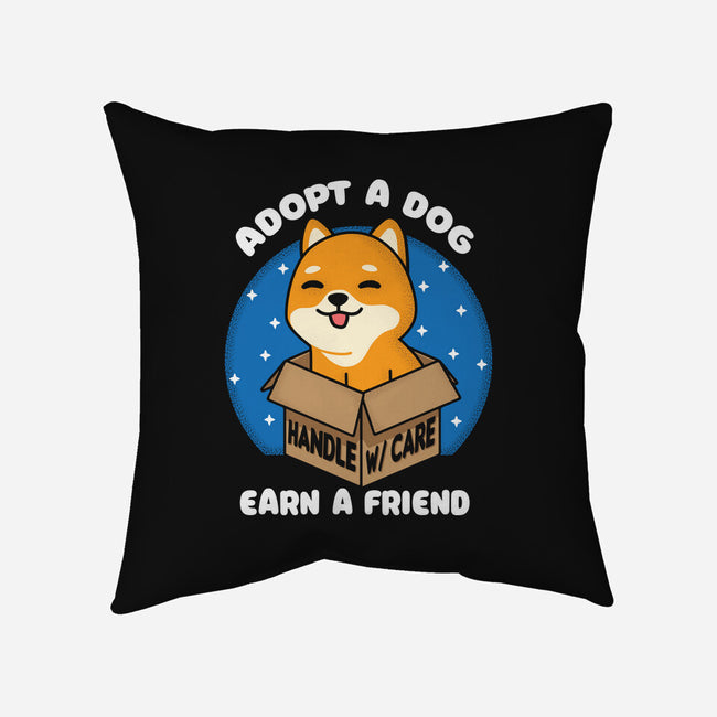 Adopt A Dog-none removable cover w insert throw pillow-turborat14