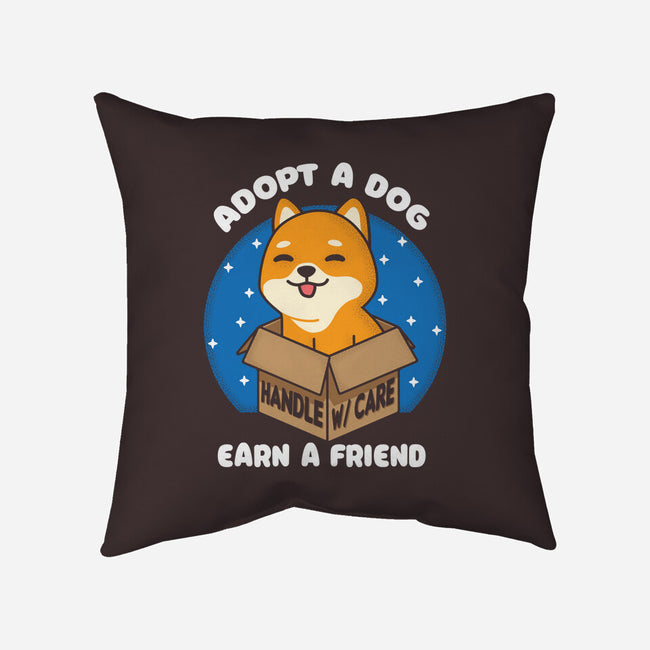 Adopt A Dog-none removable cover w insert throw pillow-turborat14