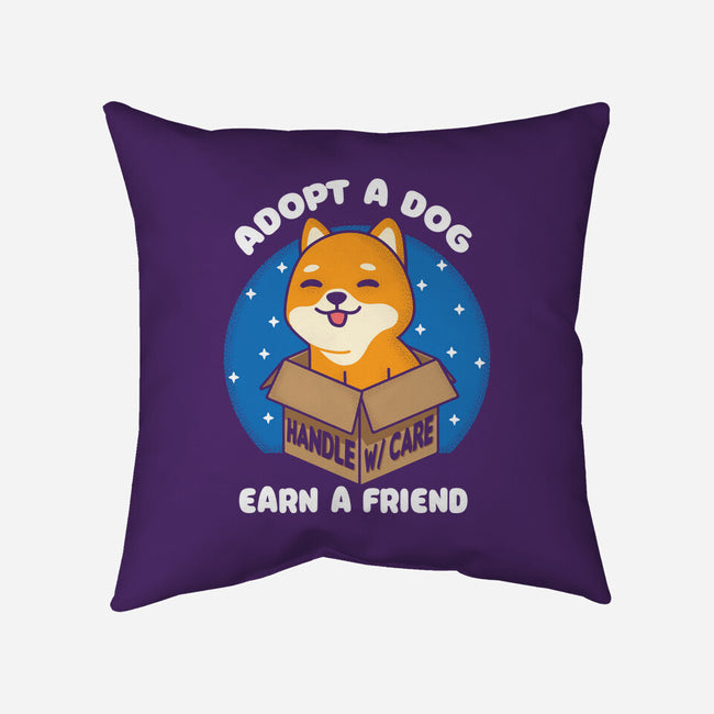 Adopt A Dog-none removable cover w insert throw pillow-turborat14