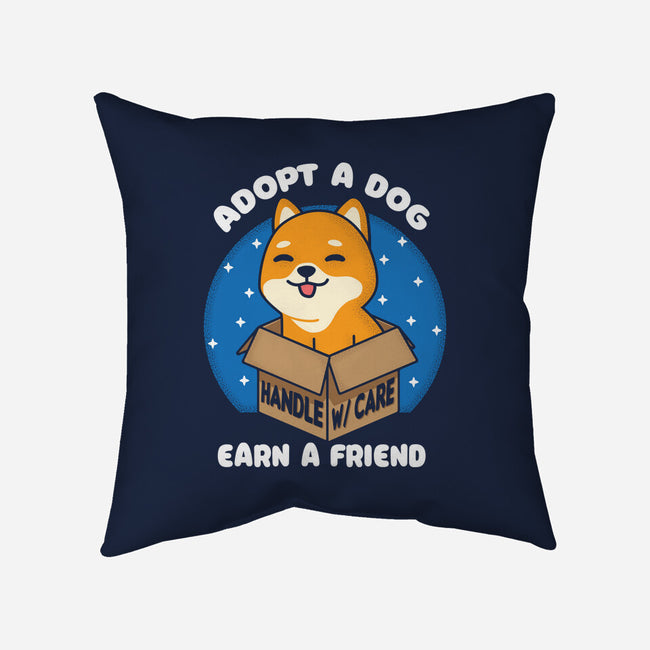 Adopt A Dog-none removable cover throw pillow-turborat14