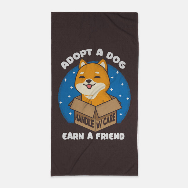 Adopt A Dog-none beach towel-turborat14