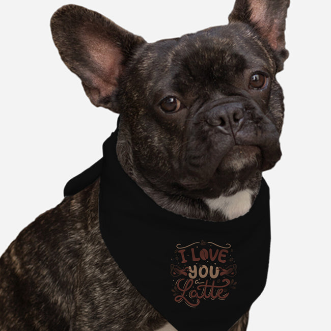 I Love You A Latte-dog bandana pet collar-tobefonseca