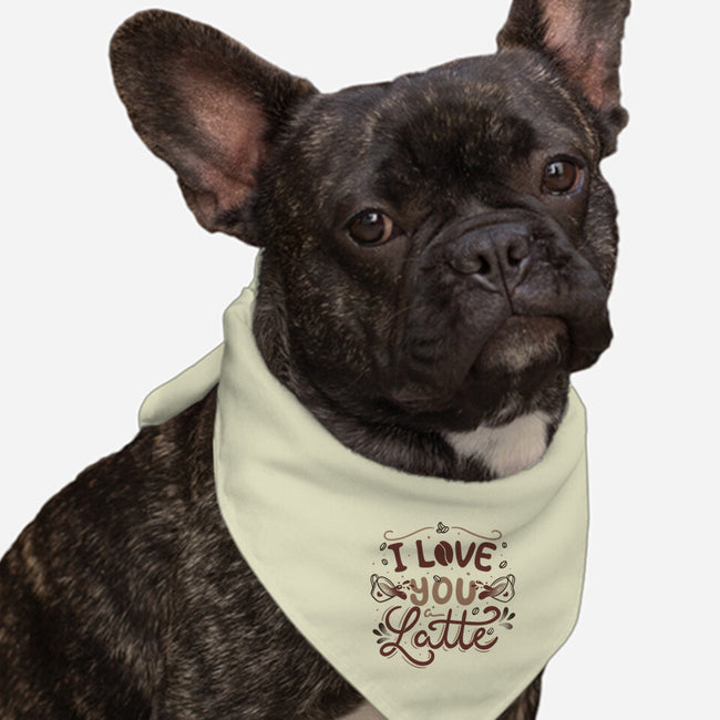 I Love You A Latte-dog bandana pet collar-tobefonseca