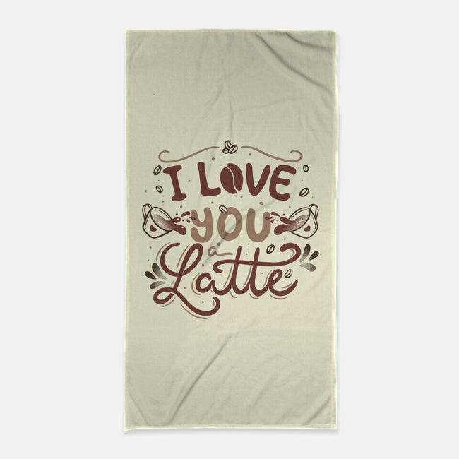 I Love You A Latte-none beach towel-tobefonseca