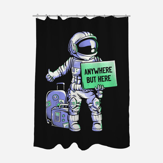 Anywhere But Here-none polyester shower curtain-eduely