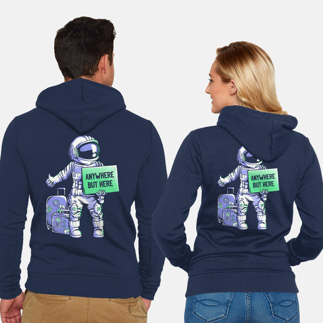 Anywhere But Here-unisex zip-up sweatshirt-eduely