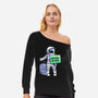 Anywhere But Here-womens off shoulder sweatshirt-eduely