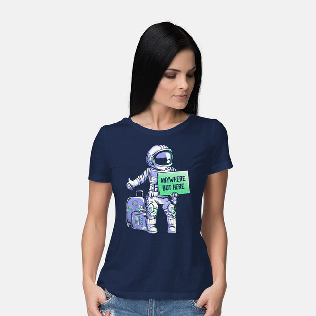 Anywhere But Here-womens basic tee-eduely