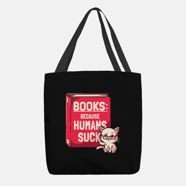 Books Because Humans Suck-none basic tote bag-koalastudio