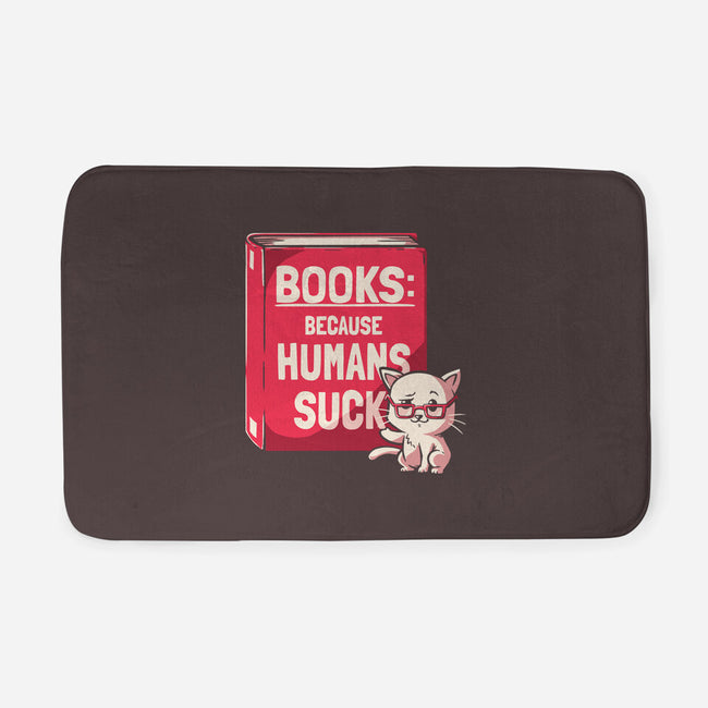 Books Because Humans Suck-none memory foam bath mat-koalastudio