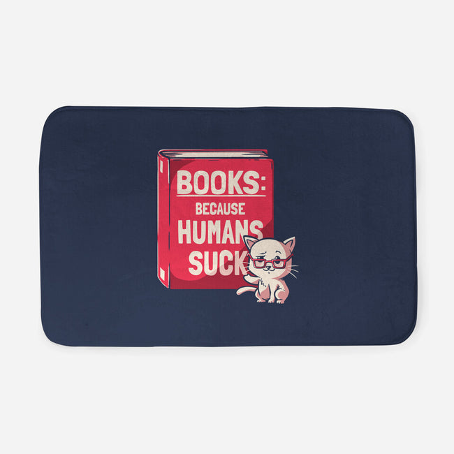 Books Because Humans Suck-none memory foam bath mat-koalastudio