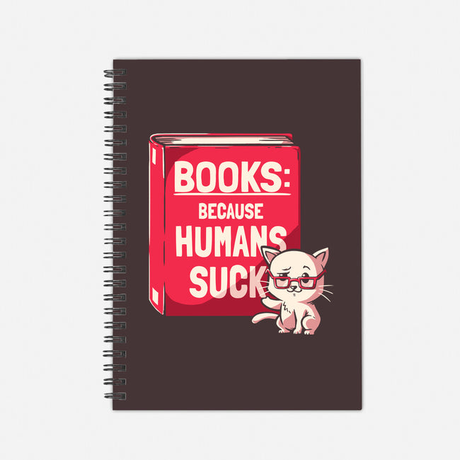 Books Because Humans Suck-none dot grid notebook-koalastudio