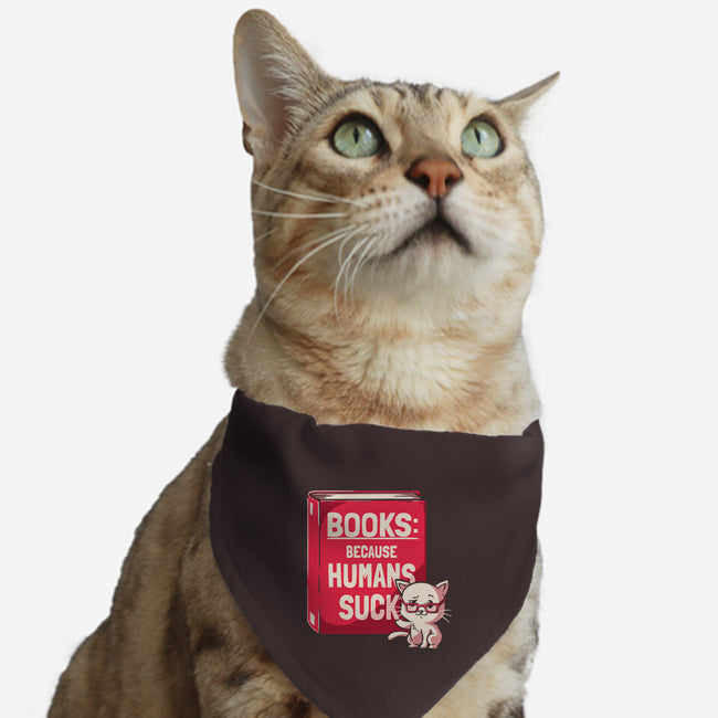 Books Because Humans Suck-cat adjustable pet collar-koalastudio