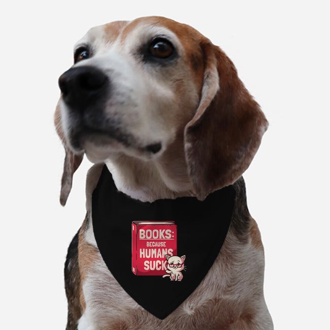 Books Because Humans Suck-dog adjustable pet collar-koalastudio