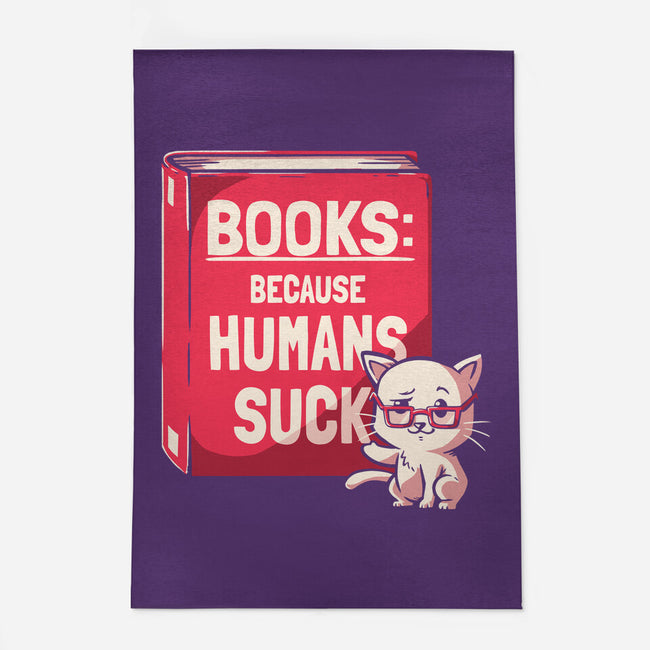 Books Because Humans Suck-none outdoor rug-koalastudio