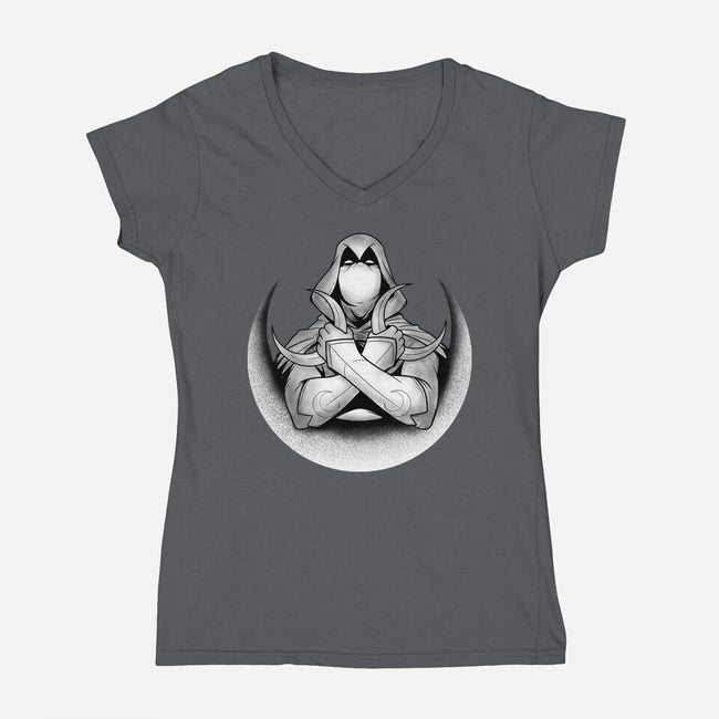 Knight Of The Moon-womens v-neck tee-Douglasstencil