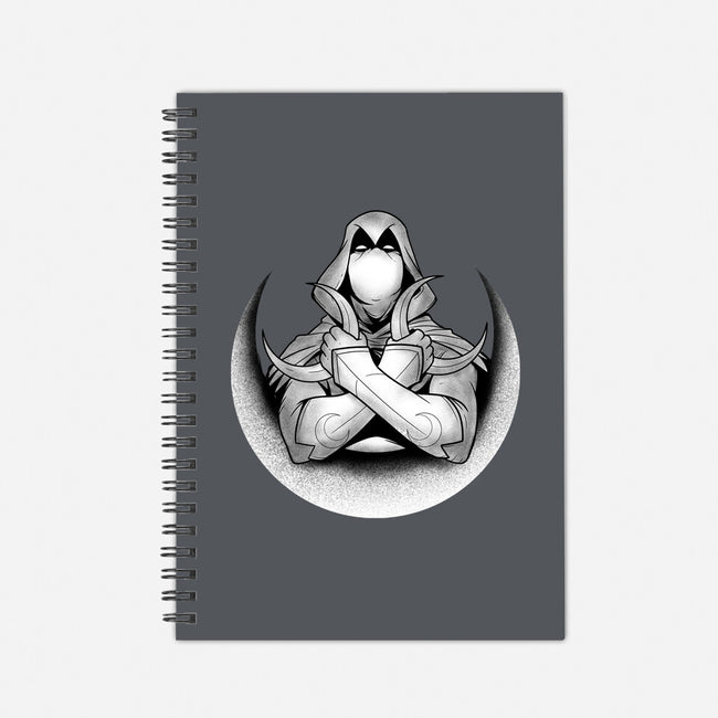 Knight Of The Moon-none dot grid notebook-Douglasstencil