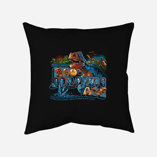 Welcome To The Neo-Jurassic Age-none removable cover throw pillow-goodidearyan
