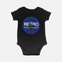 Retro Wormhole Blue Round-baby basic onesie-RetroWormhole