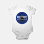 Retro Wormhole Blue Round-baby basic onesie-RetroWormhole