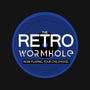 Retro Wormhole Blue Round-none fleece blanket-RetroWormhole